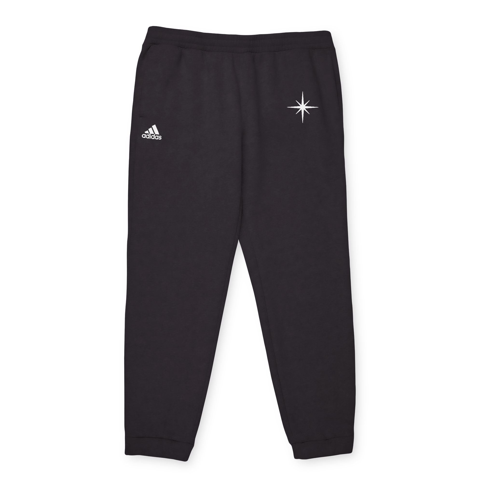Black Fleece Joggers — Minimal Star Logo Athletic Sweatpants