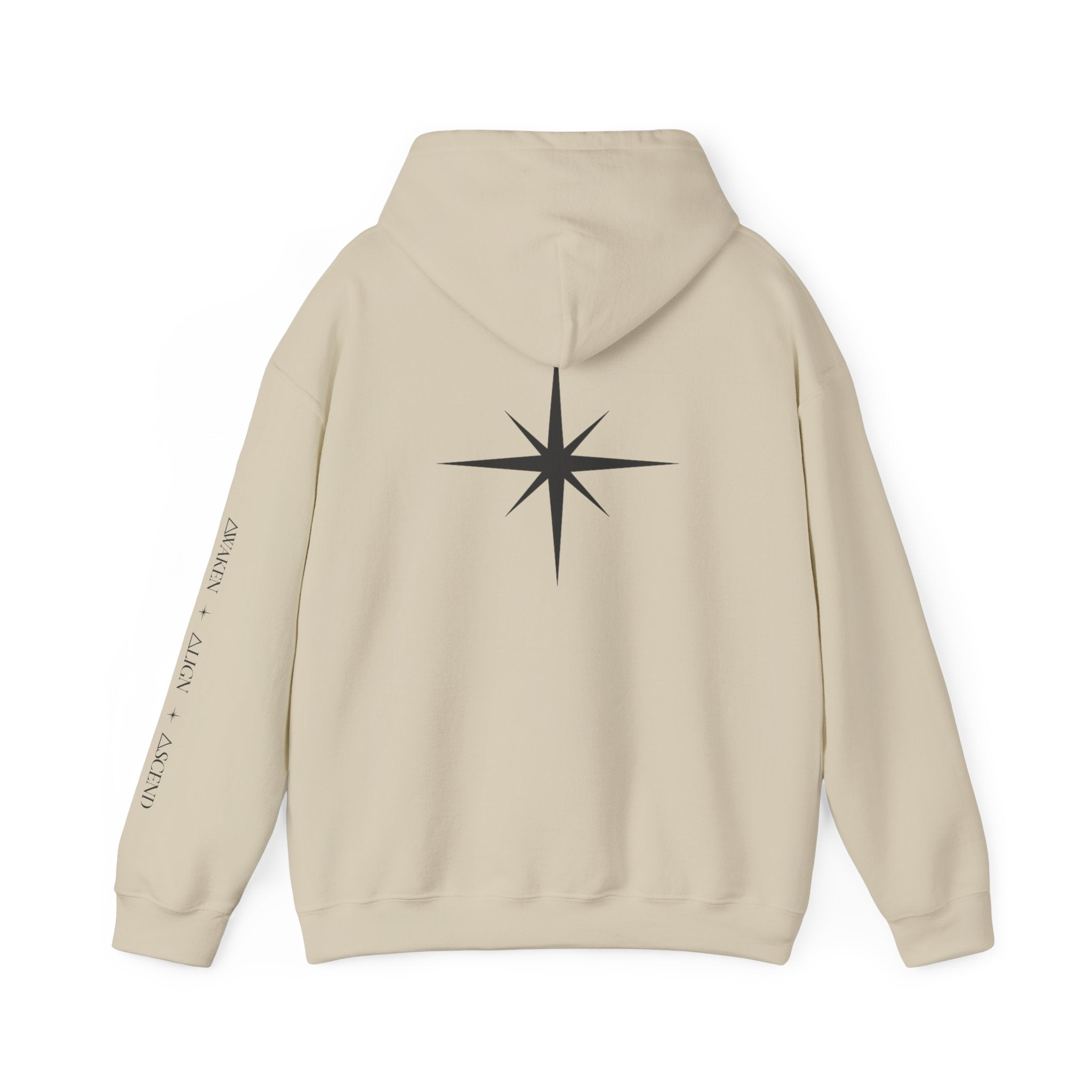 Ascend Compass Hoodie – Minimal Inspirational Graphic Hooded Sweatshirt