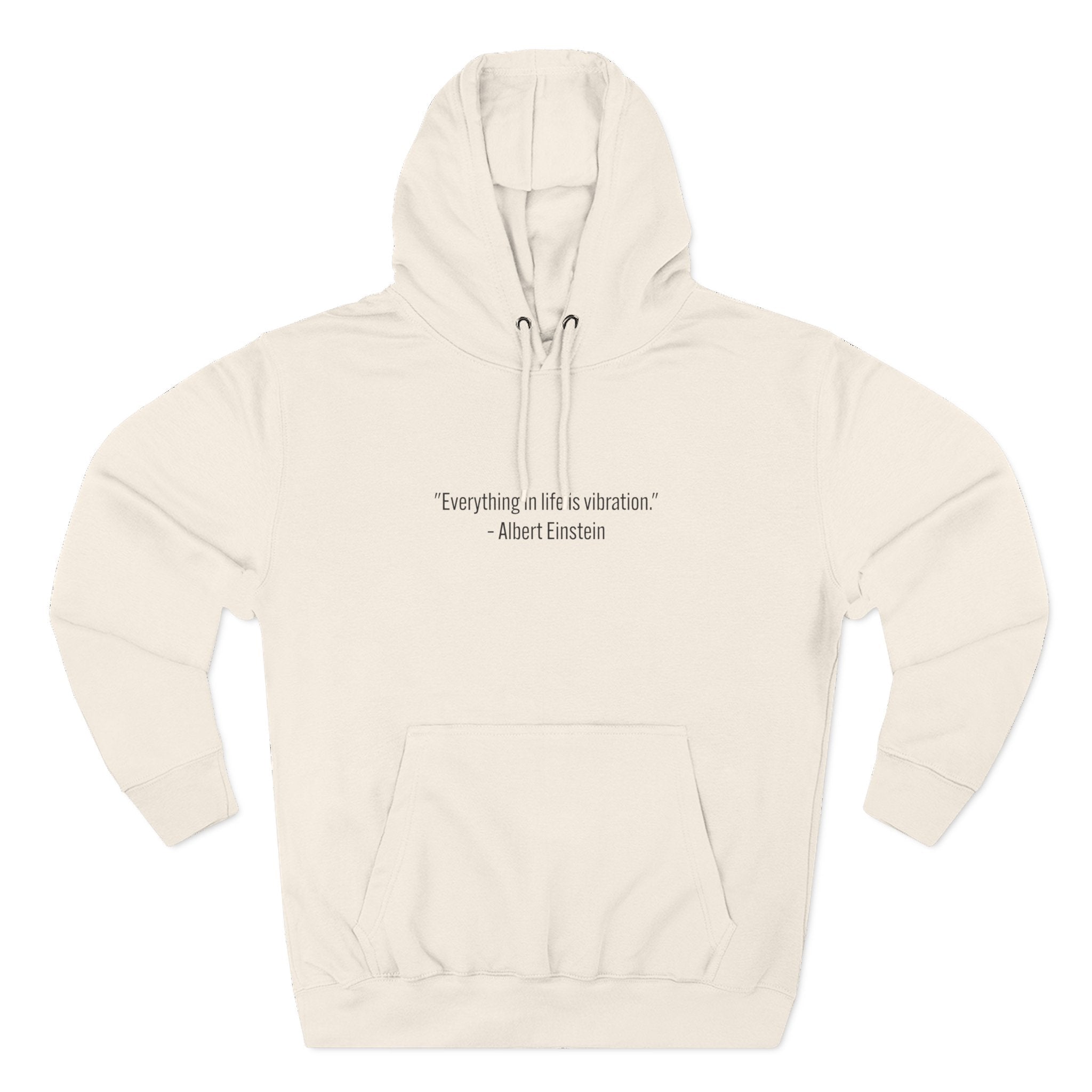 Copy of Hoodie • Minimal Einstein Quote ‘Everything in life is vibration’ – Casual Unisex Pullover