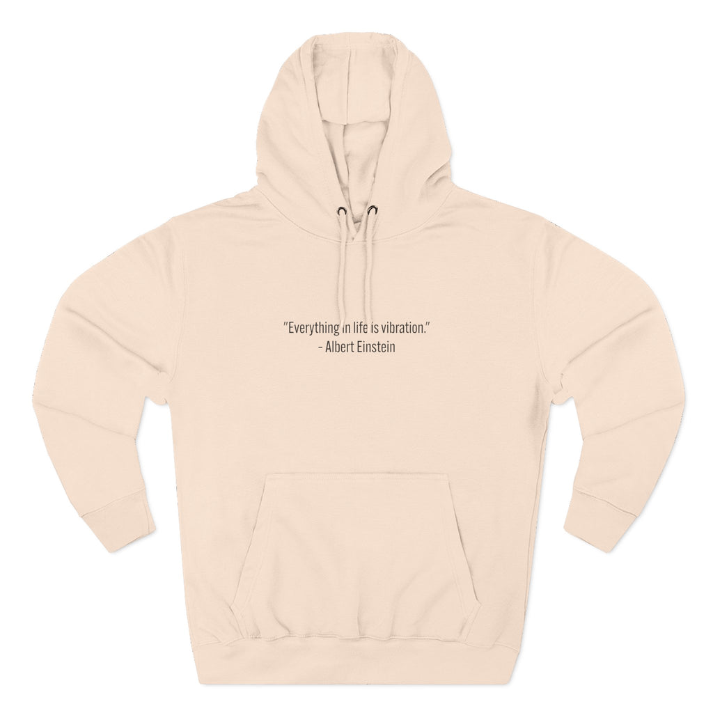 Copy of Hoodie • Minimal Einstein Quote ‘Everything in life is vibration’ – Casual Unisex Pullover