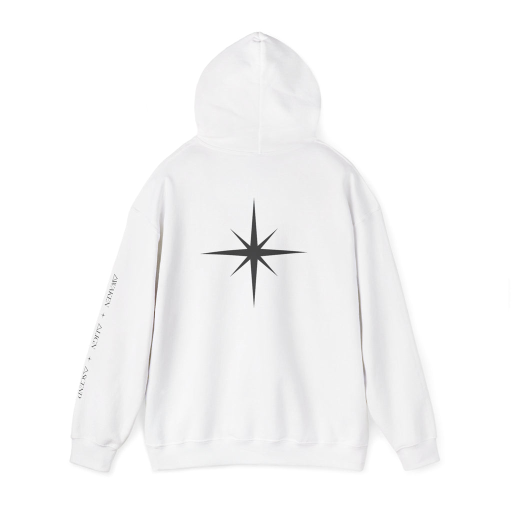 Ascend Compass Hoodie – Minimal Inspirational Graphic Hooded Sweatshirt