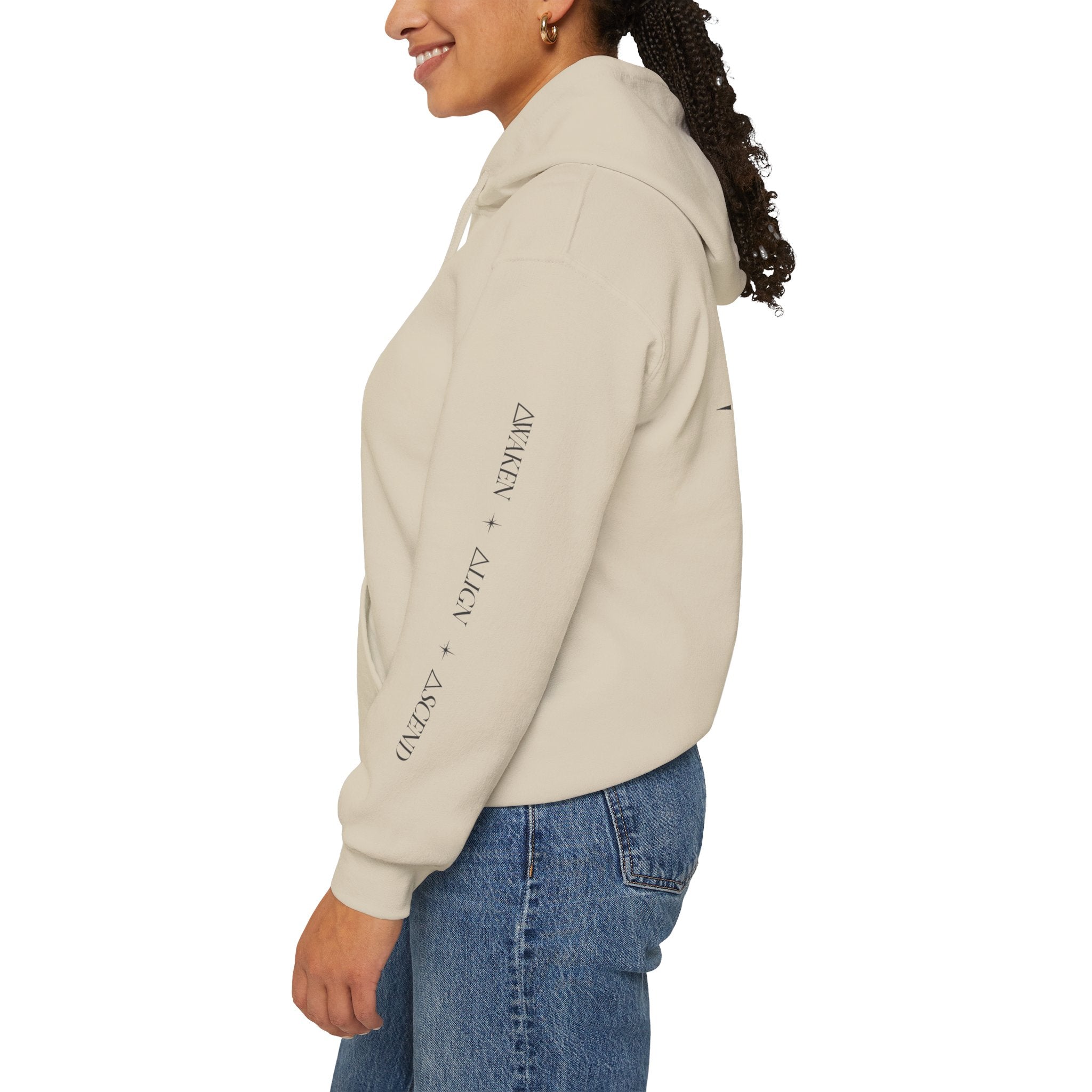 Ascend Compass Hoodie – Minimal Inspirational Graphic Hooded Sweatshirt