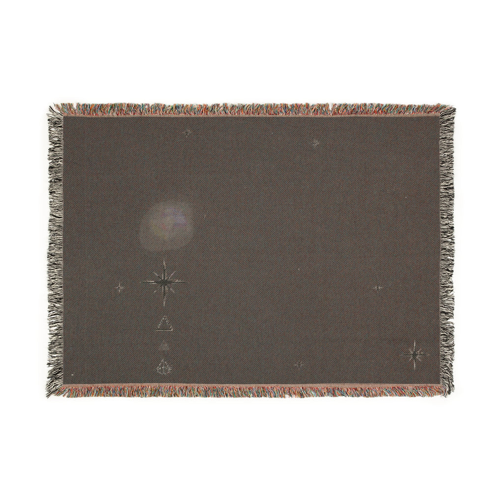 Celestial Night Woven Blanket — Shining Star & Planet Throw