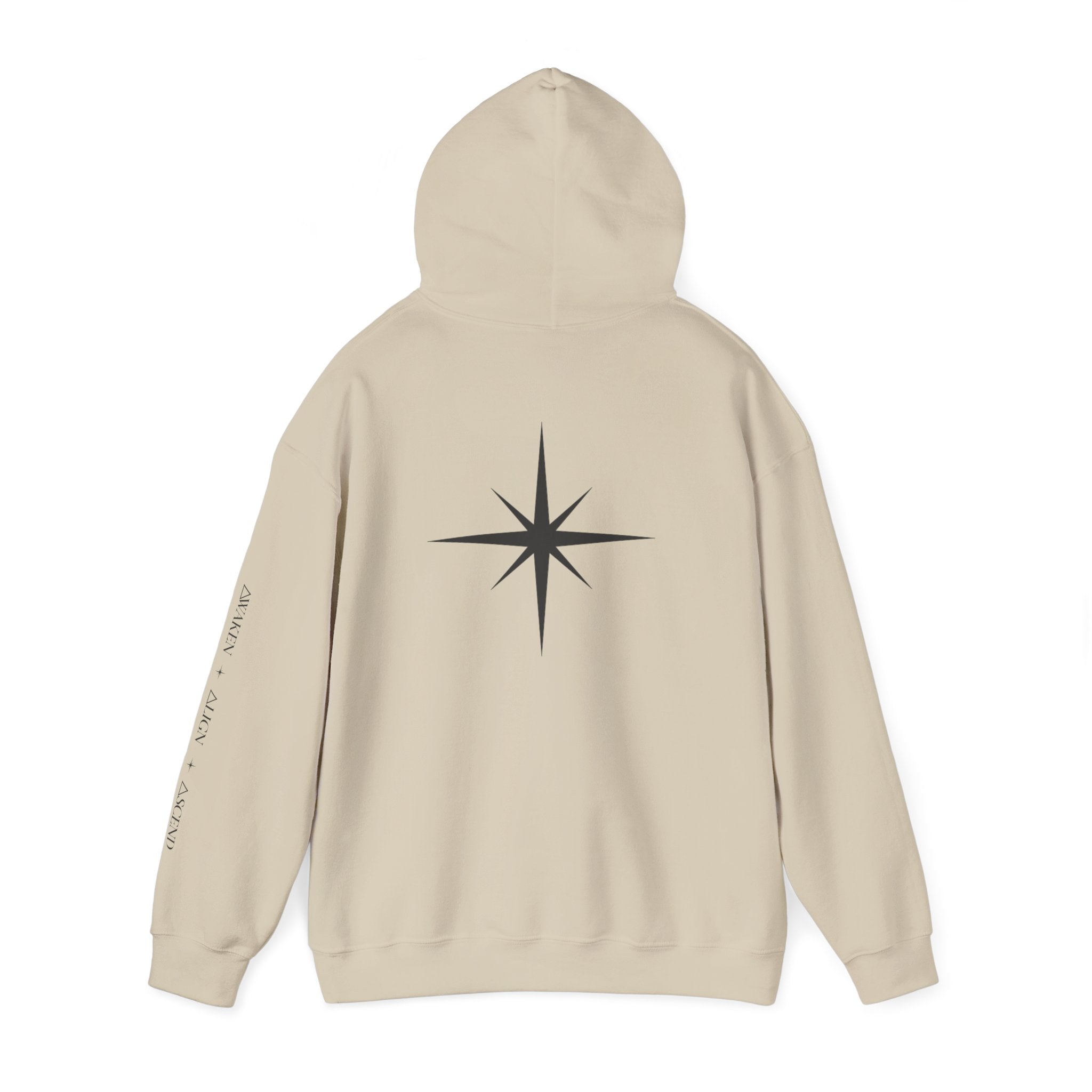 Ascend Compass Hoodie – Minimal Inspirational Graphic Hooded Sweatshirt