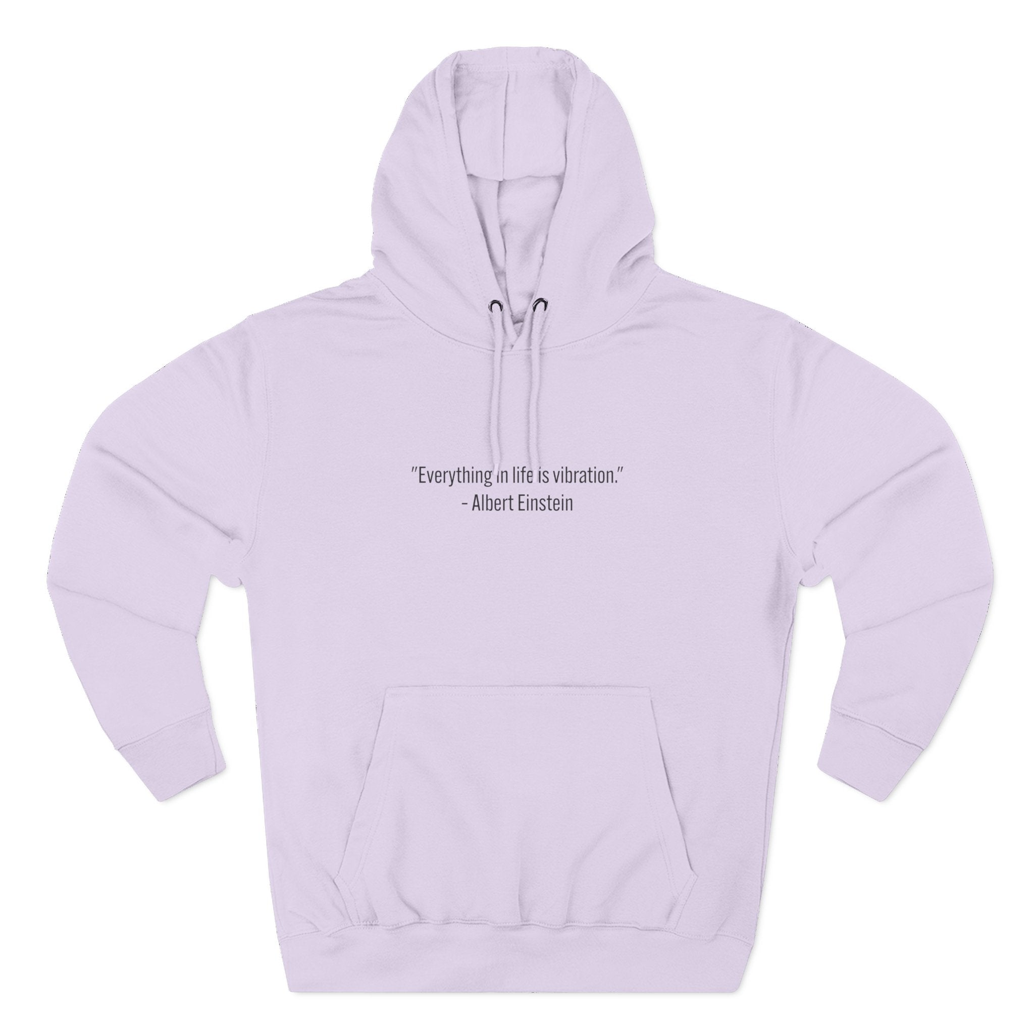 Copy of Hoodie • Minimal Einstein Quote ‘Everything in life is vibration’ – Casual Unisex Pullover